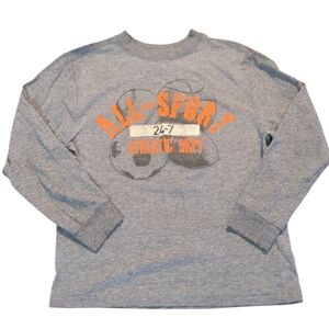 🍁2/$7🍁ATHLETIC WORKS Grey and Orange Sporty Long Sleeve Shirt